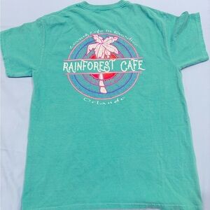 Vintage Rainforest Cafe t-shirt in teal
Size Medium